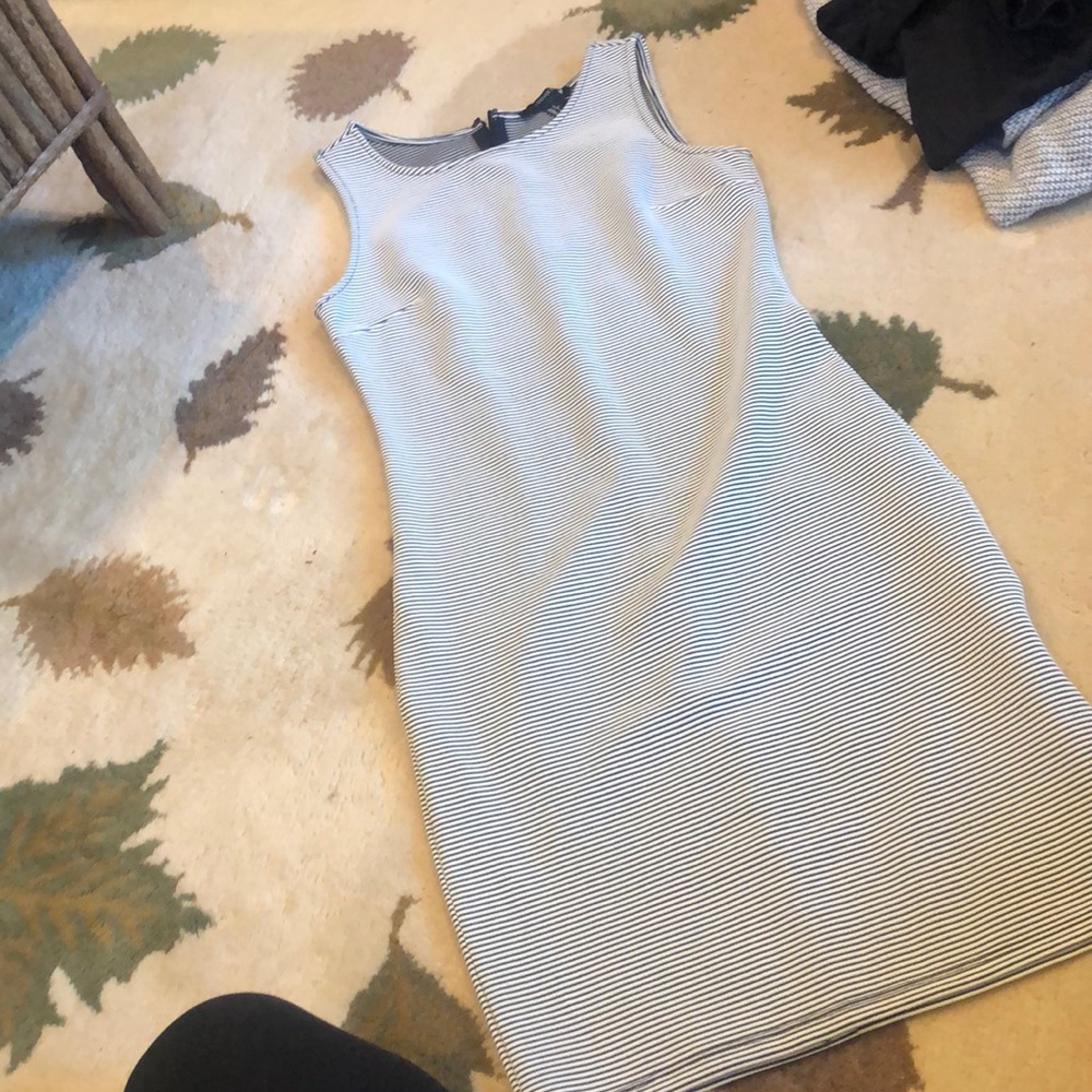 Blue striped dress